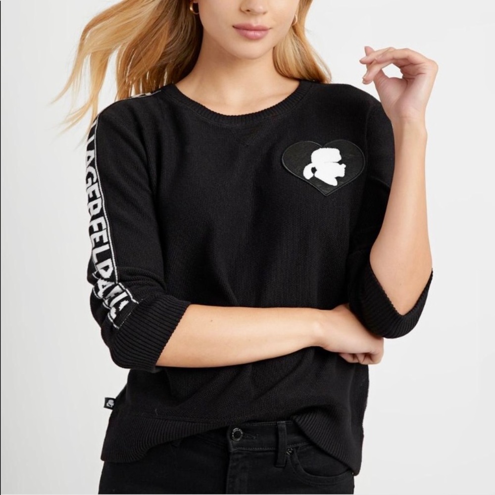 ‼️SOLD‼️ KARL HEART PATCH SWEATER